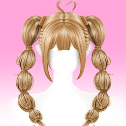 【SUSHI77】S214 maid headwear with twin ponytails logo