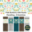 Folk Butterfly Wallpaper Set (with Rustic Panelling) – 5 Swatches logo
