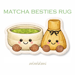 Matcha Besties Rug logo