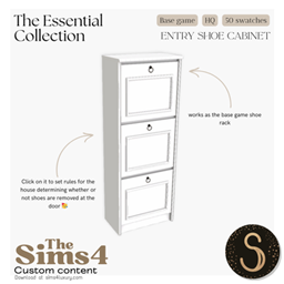 Sims4Luxury - The Essential Collection - Entry Shoe Cabinet logo