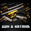 Gun and Katana logo