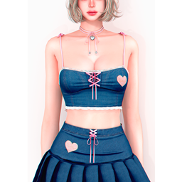 💗 Mono Denim Top 💗 logo