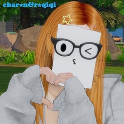 [charon&roqiqi]N1tissue covering face + glasses logo