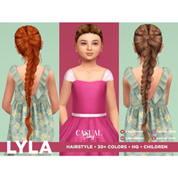 CasualSims - Lyla hairstyle - No Bangs - Children