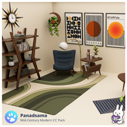 MCM (Mid-Century Modern) CC Pack By PandaSama | Spanish Translation By Dareksimmer logo