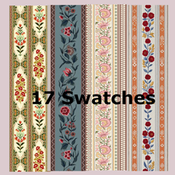 Vintage Love Wallpaper Floral Stripes logo