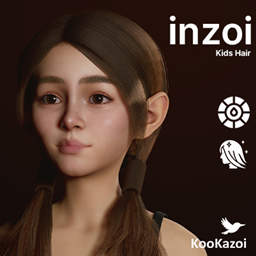 inZOI Kids Hair - Pull Through Pigtails #005 (PHYSICS) logo