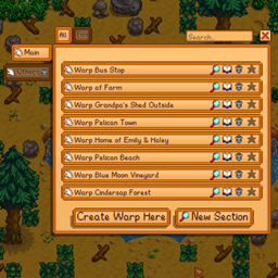 JP's Teleporter Menu Mod - Warp Menu logo