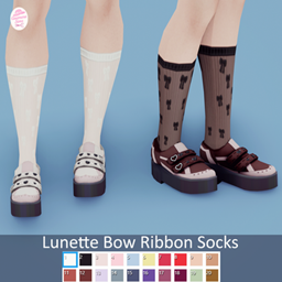 Lunette Bow Ribbon Socks logo