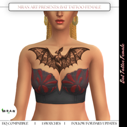 Bat Tattoo Female logo