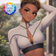  Sporty Futuristic Crop Top🖤 logo