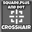 Square plus and circle Crosshair logo