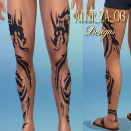 Dragon’s Dominion Double Tattoo for Male Sims Base Game logo