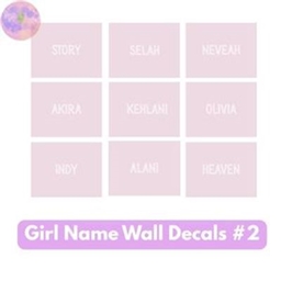 Girl Name Wall Decals #2 logo