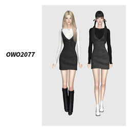 OWO2077 - Layered Knit Mini Dress project image