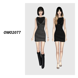 OWO2077 - Marled Slip Mini Dress project image