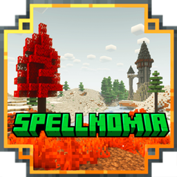 [ Spellnomia ] -  Iron's Spells 'n Spellbooks magic modpack  logo