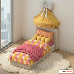 StudioBakery Lullaby Child Bed Yellow & White logo