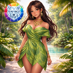 🍃Exotic Leaf Dress. logo