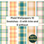 Plaid Wallpaper - Spring Garden Collection - Yellow, Blue, Pink, Teal, with and without Trim logo