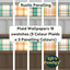 Plaid wallpaper with rustic style panelling. 5 Plaid colourways and 3 panelling colours - 15 total swatches logo