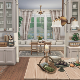 Cozy Farmhouse Kitchen and breakfast nook logo