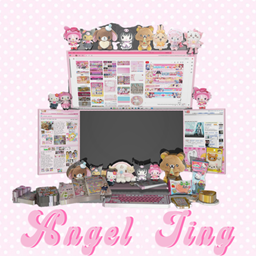 Angel Jing Sundry pile computer logo