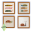 Cute insects kids logo