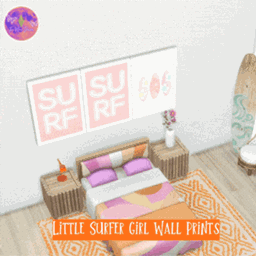Little Surfer Girl Wall Prints🥥🌴🌺🌅🌊 project image