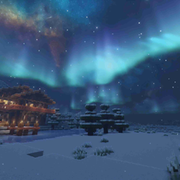 Animated Menu: Northern Lights (Aurora Borealis) logo