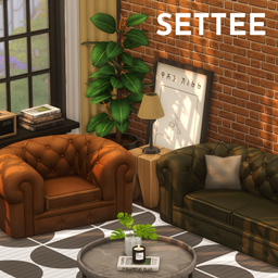 SETTEE - chesterfield sofa / couches / armchair / loveseat / living room - by charly pancakes project image