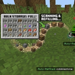 Auto Blocks Refill "building became easy with this addon" logo
