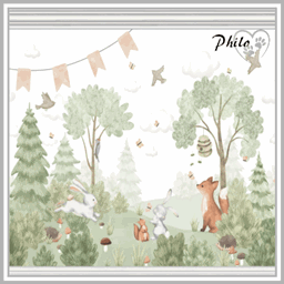 Animals in the Forest Murals 🐰🦊🌲🌳 logo