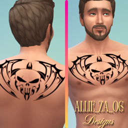 Raze Blackthorn Back and Chest Tattoo Male Base Game logo