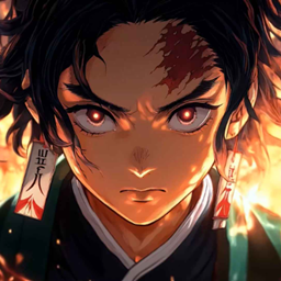 Animated Menu: Tanjiro Kamado With Flames - Gallery - Minecraft Bedrock ...