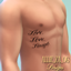 Love in Motion Right Side upper body tattoo Male  Base Game logo