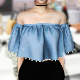 ⚪Sunny⚪ OffShoulder Top Pearls logo