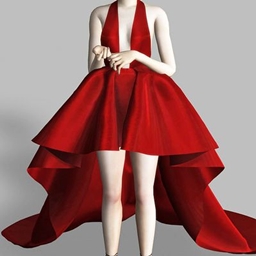 👠Dawn satin 👠high low dress by tslok logo