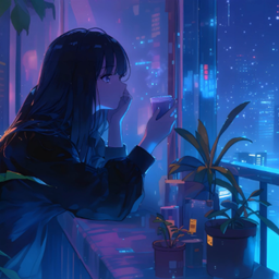 Animated Menu: Anime Girl Night View logo