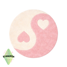 Yin Yang Heart Rug logo
