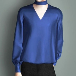 Era collared satin shirt by tslok logo