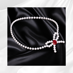 Ruby Red Pearl Necklace logo