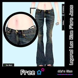C / Layered Low Rise Flare Jeans [5 Swatch] logo