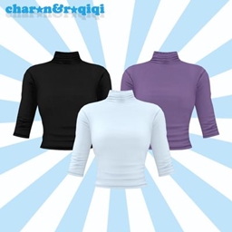 [charon&roqiqi]half sleeve top logo