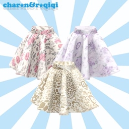 [charon&roqiqi]Printed midi skirt logo