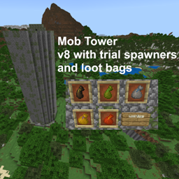 Mob Tower Mod v8 with trial spawners logo