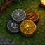 Fantasy RPG coins logo