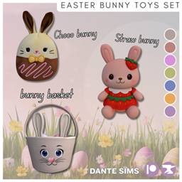 Easter bunny toys set logo