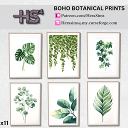 Boho botanical prints - set project image