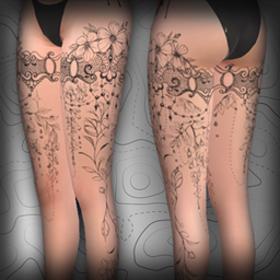 "Lace & Vine" Tattoo logo